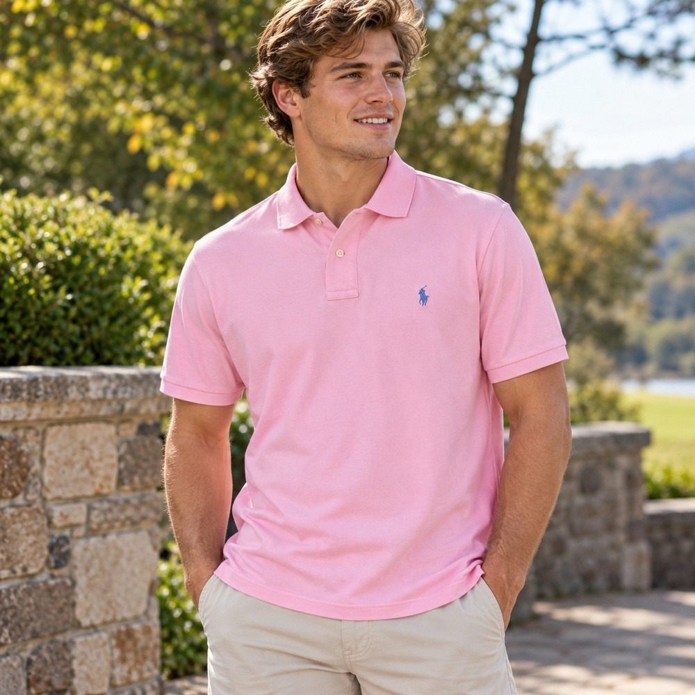 Ralph Lauren Classic Fit Golf Pink Polo Mens XL Pony Logo New No Tags 50" Chest